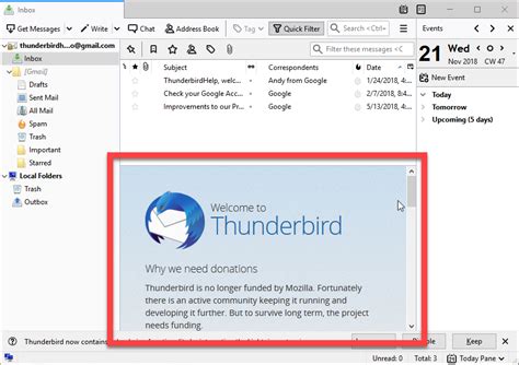 thundermail|accéder à ma messagerie thunderbird.